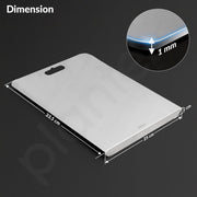 Plantex Stainless Steel Vegetable Cutting Board/Chopping Board for Kitchen Use/Chopper Board/Anti-Bacterial,Durable, Non-Slip & Knife Friendly Cutting Pad - Pack of 1 (APS-1189, Chrome)