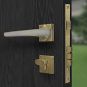 Plantex Mortise Door Lock/Heavy Duty Lock for Main Door/Mortise Locks for Home/Office/Hotel-3 Brass Keys (7091 - Brass Antique & Satin Black Matt)