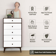 Plantex Knobs for Drawers/Drawer Knobs/Round Knob for Cabinets/Pull-Push Knob for Kitchen/Bedroom Drawer - Pack of 4 (Rose Gold)