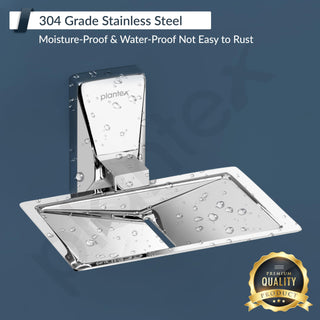 Plantex 304 Grade Stainless Steel Single Soap Dish/Soap Stand/Wall Mounted Soap Holder/Bathroom Accessories - Crystal (Chrome)