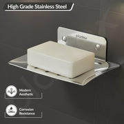 Plantex Stainless Steel Soap Dish/Soap Stand/Bathroom Soap Holder/Soap Case Bathroom Accessories - (Pack of 2)