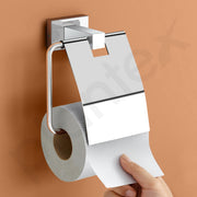 Plantex Stainless Steel Toilet Paper Roll Holder/Tissue Paper Holder in Bathroom/Kitchen/Bathroom Accessories - Nexa (Chrome)