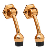Plantex Door Stopper for Main Door/5-Inch Stopper with Rubber Grip/Stoppers for Wooden Door/Stops for Door â€“ Pack of 2 (Rose Gold)
