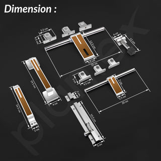 Plantex Stainless Steel Door Kit for Single Door/Door Accessories (10-inch Al-Drop,8-inch Latch,2 Handles,7-inch Tower Bolt and 4-inch Door Stopper- (Chrome & Rose Gold)