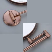 Plantex Premium Brass Magnifying Mirror/Dual Side Swivel Zoom Mirror With 5x/1x Magnification/Vanity Mirror for Bathroom (8 Inches-Rose Gold/Wall Mount)