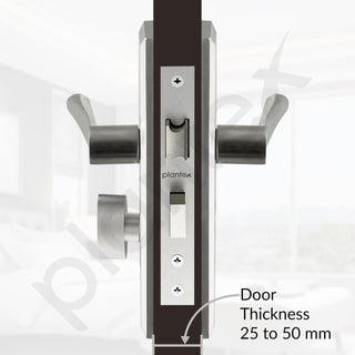 Plantex Main Door Lock Handle Set/6-Lever Locks Mechanism with 3 Years of Warranty/Mortise Lock with 3 Keys, Brass Locks Body & Cylinder(PTP-05 Matt)