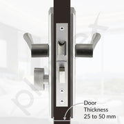 Plantex Main Door Lock Handle Set/6-Lever Locks Mechanism with 3 Years of Warranty/Mortise Lock with 3 Keys, Brass Locks Body & Cylinder(PTP-05 Matt)
