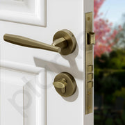 Plantex Main Door Lock Set/Door Lock for Home/Mortise Lock with Brass Lock Body & Cylinder (7135, Brass Antique)
