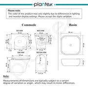 Plantex Ceramic Bathroom Commode and Wash Basin/Rimless Washdown Wall Hung Western Toilet/Bathroom Wash Basin/P Trap Commode - Smoke
