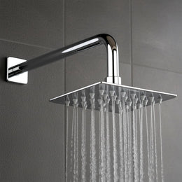 Plantex Stainless Steel Shower Head 100 mm with Water Saving Nozzle/Shower for Bathroom/Rain Shower Head for Bathroom without Arm-(Ultra Slim-Chrome)