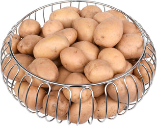 Planet Stainless Steel Fruit Basket for Dining Table/Vegetable Stand/Kitchen Potato Tomato Onion Fruits Bowl, Kitchen Basket for Storage/Fruit (Chrome)