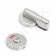 Plantex Bathroom Indicator Lock/Stainless Steel Indicator Deadbolt for Home/Toilet Partition Door Lock/Round Indicator Bolt Bathroom - Pack of 1 (Matt)