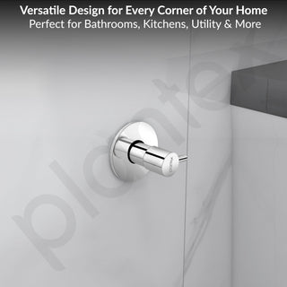 Plantex ICO-906 Pure Brass Angular Concealed Stop Cocke/Angle Valve for Bathroom With Teflon Tape and Adjustable Brass Wall Flange – 15 mm (Mirror-Chrome Finish)