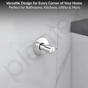 Plantex ICO-906 Pure Brass Angular Concealed Stop Cocke/Angle Valve for Bathroom With Teflon Tape and Adjustable Brass Wall Flange â€“ 15 mm (Mirror-Chrome Finish)