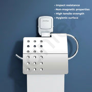 Plantex Toilet Paper Holder for Bathroom/304 Grade Stainless Steel Tissue Paper Roll Holder/Bathroom Accessories - Pack of 1 (Hexa, Chrome)