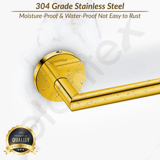 Plantex 304 Grade Stainless Steel 24 inch Single Towel Rod for Bathroom/Towel Stand/Towel Hanger/Towel Bar/Bathroom Accessories - Oreo (Gold)