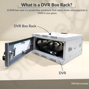 Plantex CCTV/DVR Cabinet Box/Network Rack/NVR - Server Rack/CCTV Camera Box with Lock/dvr box for cctv - (30D x 30W x 15H) - 1U - Transparent Glass Door Cabinet - (Metal)