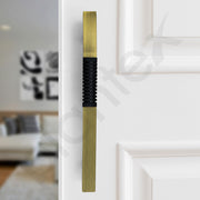 Plantex Door Handle/Stainless Steel Handle for Main Door/12 Inch Pull-Push Handle for Home/Office/Hotel - Pack of 1 (Brass Antique and Black) - 3 Years Warranty
