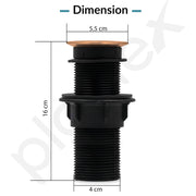 Plantex Brass with Nylon 6 inch Full Thread Waste Coupling for Wash Basin/Coupling for Sink - Pack of 1 (BH-1116, Rose Gold)