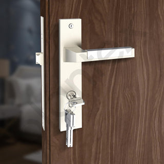 Plantex Premium Door Lock for Home/6-Lever Lock Mechanism with 3 Years of Warranty/Mortise Locks for Door - (8001- Chrome & Matt)