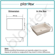 Plantex Granite Quartz Counter Top WashBasin/Rectangle Tabletop Wash Basin/Vessel Sink Wash Basin Over Counter for Home/Restaurant (Peach Ivory - 18 x 13 x 5 Inch)