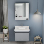 Plantex Plywood Vanity for Bathroom/Square Cabinet with Wash Basin and Mirror/Bathroom Organizer for Home - (NZBC-40)
