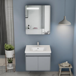 Plantex Vanity for Bathroom/Square Cabinet with Wash Basin and Mirror/Bathroom Organizer for Home - (NZBC-40)
