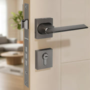 Plantex Door Lock for Home/Main Door Handle Locks for Home with 3 Years Warranty - Robust Mortise door Lock with Brass Lock Body & Cylinder (Satin Black & Matt)