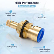 Plantex - Spindle for Water Tap/Brass Ceramic Disc Cartridge/Quarter Turn 2
