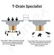 Plantex Solid Brass Floor Drainer for Bathroom/Floor Water Drainer for Bathroom with Anti Foul Cockroach Trap - (Brass Antique- 5 x 2 Inches)