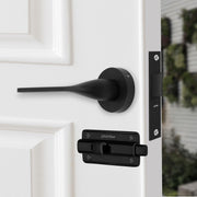 Plantex Pearl Mortise Door Lock for Balcony and Bathroom Door Lock/Keyless Pull Handle Set with Baby Latch (7060, Z-Black)