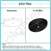 Plantex Ceramic Wash Basin for Bathroom/Table Top Ceramic Basin/Black Washbasin for Bathroom - (CRETA-NS-BLACK-MATT, 23 x 15 x 5.5 Inch)