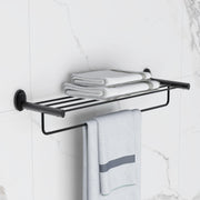 Plantex 304 Grade Stainless Steel 24-Inch Towel Rack for Bathroom/Towel Rod/Towel Hanger Stand/Bathroom Accessories - Oreva (Black)
