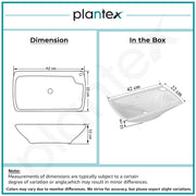 Plantex Ceramic Wall Hung Basin/Washbasin for Bathroom/Wall Mounted Wash Basin with 10 Years Glaze Warranty by Plantex/Small Basin (White - 17X9X5 Inch)
