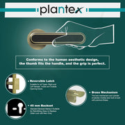 Plantex Triple Security Door Lock for Home/Main Door Lock Set with 3 Years of Warranty/Mortise Lock for Door with Brass Lock Body & Cylinder (34 -Brass Antique & Black)