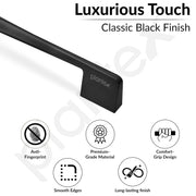 Plantex Cabinet Handle/224mm Handle for Wardrobe/Kitchen Handle/Pull-Push Handle for Home/Office - Pack of 2 (Black)