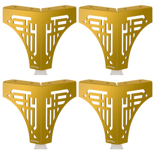 Plantex Stainless Steel 4 inch Sofa Leg/Bed Furniture Leg Pair for Home Furnitures (DTS-65-PVD Gold) � 8 Pcs