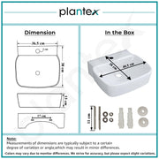 Plantex Ceramic Wall Hung Basin/Washbasin for Bathroom/Wall Mounted Wash Basin/Sink for Living Room (Vita, White)