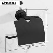 Plantex 304 Grade Stainless Steel Bathroom Toilet Paper Holder/Tissue Holder for Washroom/Kitchen/Bathroom Accessories - Daizy (Black)