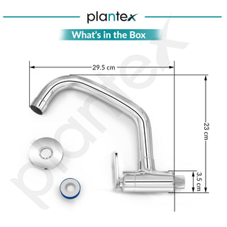 Plantex Pure Brass Sink Tap for Kitchen Basin with 360° Extended Swivel Spout/Kitchen Tap with Water Saving Nozzle - 7 Year Warranty (BAL-511-Chrome Finish)