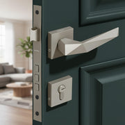 Plantex Mortise Door Lock for Home/Main Door Lock Set/Mortice Lock Set with Brass Lock Body & Cylinder (7129, Satin White)