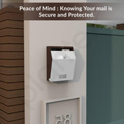 Plantex Letter Box with Key Lock/Suggestion Box for Office - Metal, Wall Mounted, Coffee & White