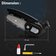 Plantex Electric Chainsaw/4-Inch Cordless Chain Saw with 4000RPM Load Speed/7m/s Chain Speed/Lightweight Handheld Pruning Saw for Wood Cutting - Black (Mainframe, Battery & Charger Not Included)