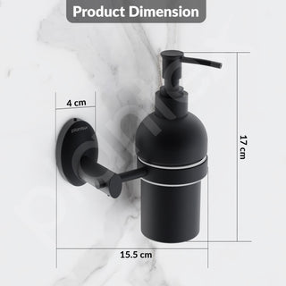 Plantex 304 Grade Stainless Steel Liquid Soap Dispenser for Bathroom/Wall Mount handwash Dispenser/Shampoo Dispenser/Bathroom Accessories - Oreva (Black)