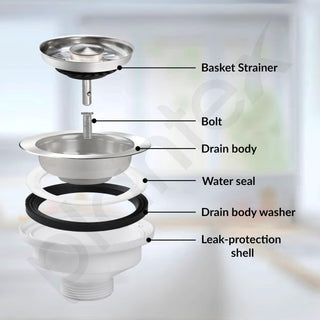 Plantex Coupling for Kitchen Sink/304 Grade Stainless Steel Waste Coupling/Round Shape Coupling - Pack of 1 (Chrome Finish)