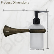 Plantex Smero Pure Brass Made Handwash Holder for Wash Basin/Liquid Soap Dispenser/Shampoo Dispenser - Contrive (Rich Antique)