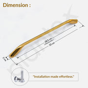Plantex Cabinet Handle/288mm Handle for Wardrobe/Kitchen Handle/Pull-Push Handle for Home/Office - Pack of 1 (Gold)