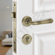 Plantex Main Door Lock/Mortise Lock for Door with 3 Years of Warranty - Robust Door Lock for Home with Brass Lock Body & Cylinder(7117 - Brass Antique)
