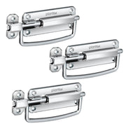 Plantex Door Stopper/5 Inch Baby Latch Kadi/Door Latch for Bathroom/Door Lock for Home/Office Doors - Pack of 3 (Chrome)