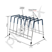 Plantex Stainless Steel Thali Stand/Dish Rack/Plate Stand/Plate Rack for Modular Kitchen/Tandem Box Accessories (Chrome)